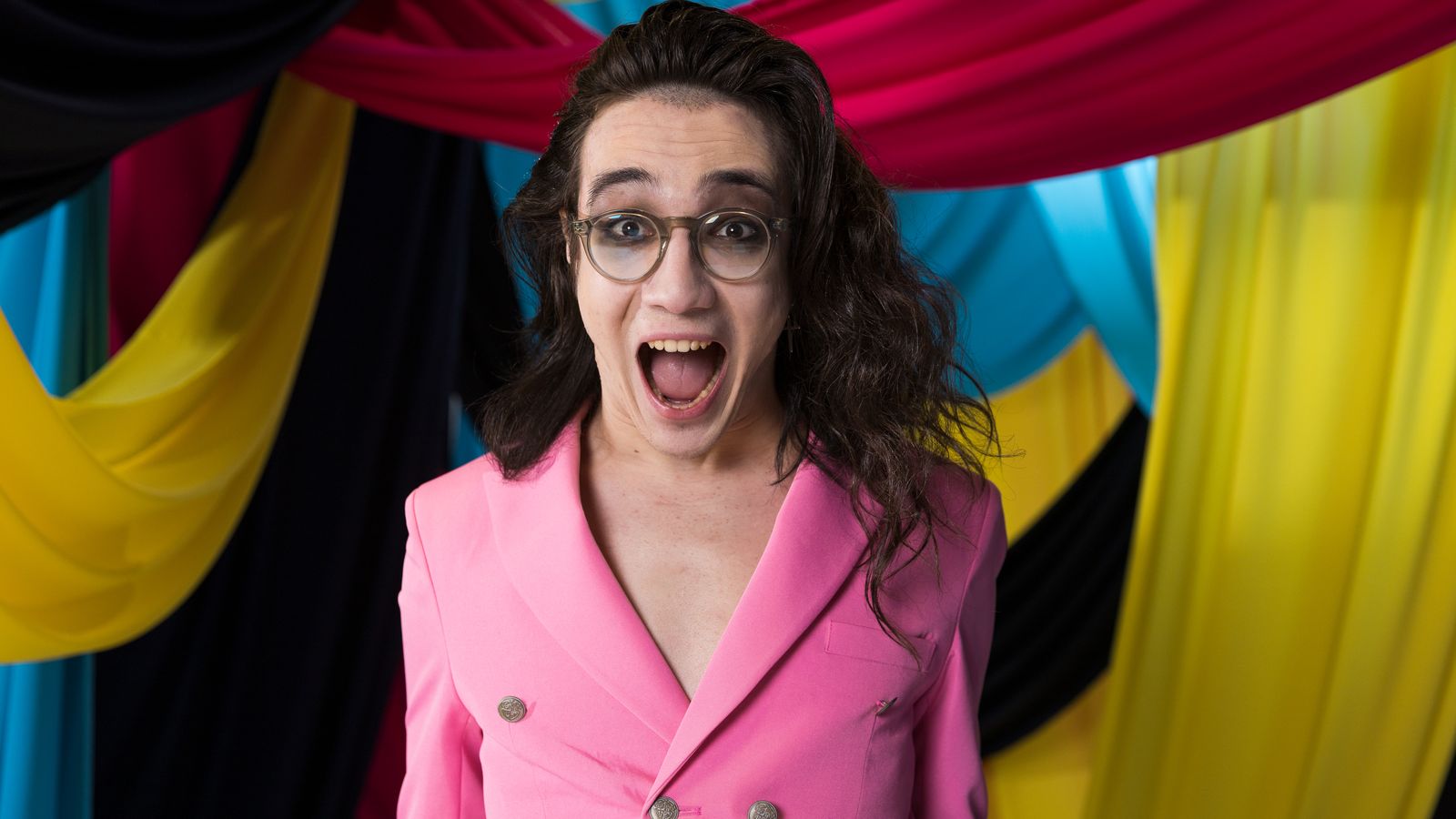 Romania's Theodor Andrei in the Eurovision 2023 studio