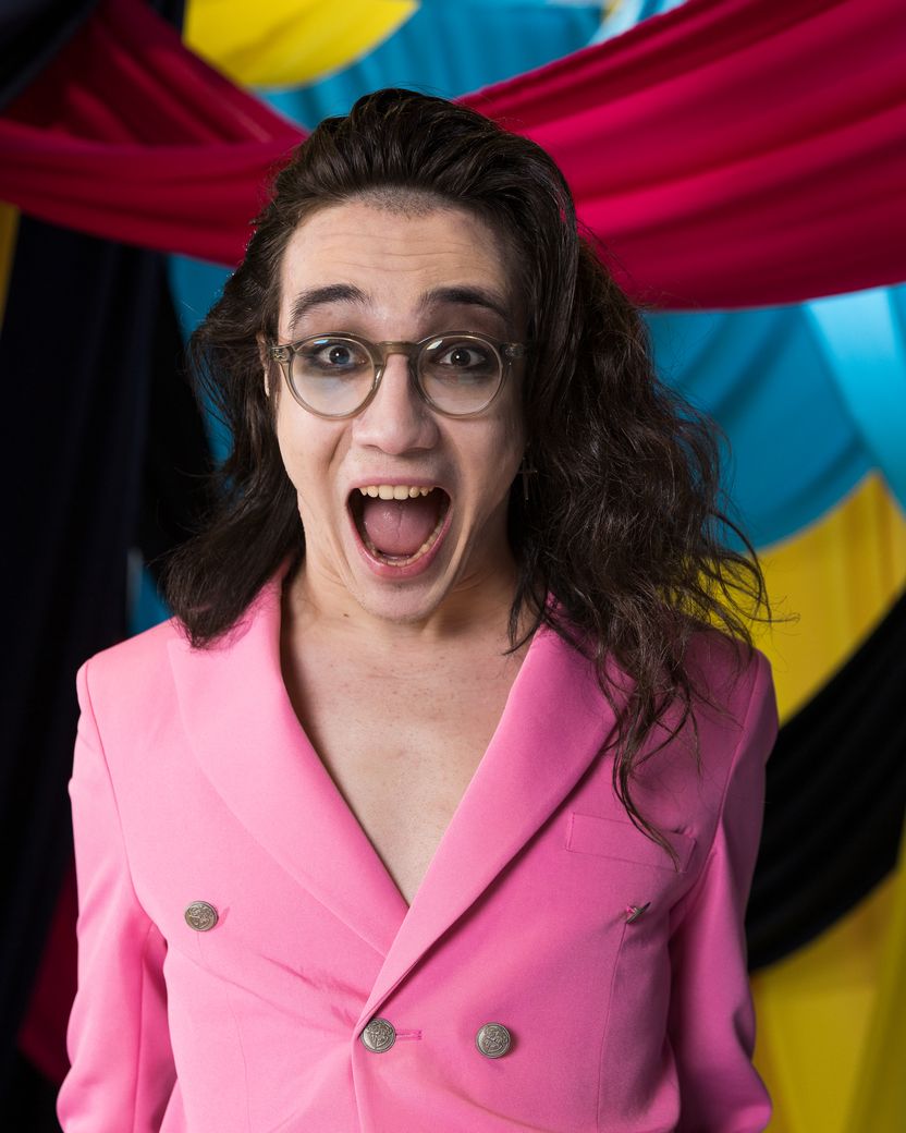 Romania's Theodor Andrei in the Eurovision 2023 studio