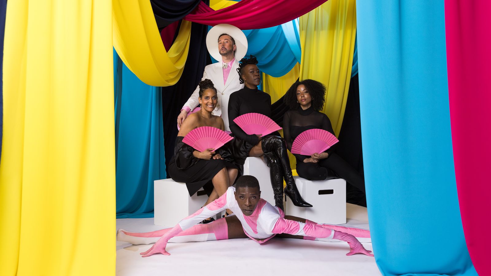 Gustaph from Belgium in the Eurovision studio 2023