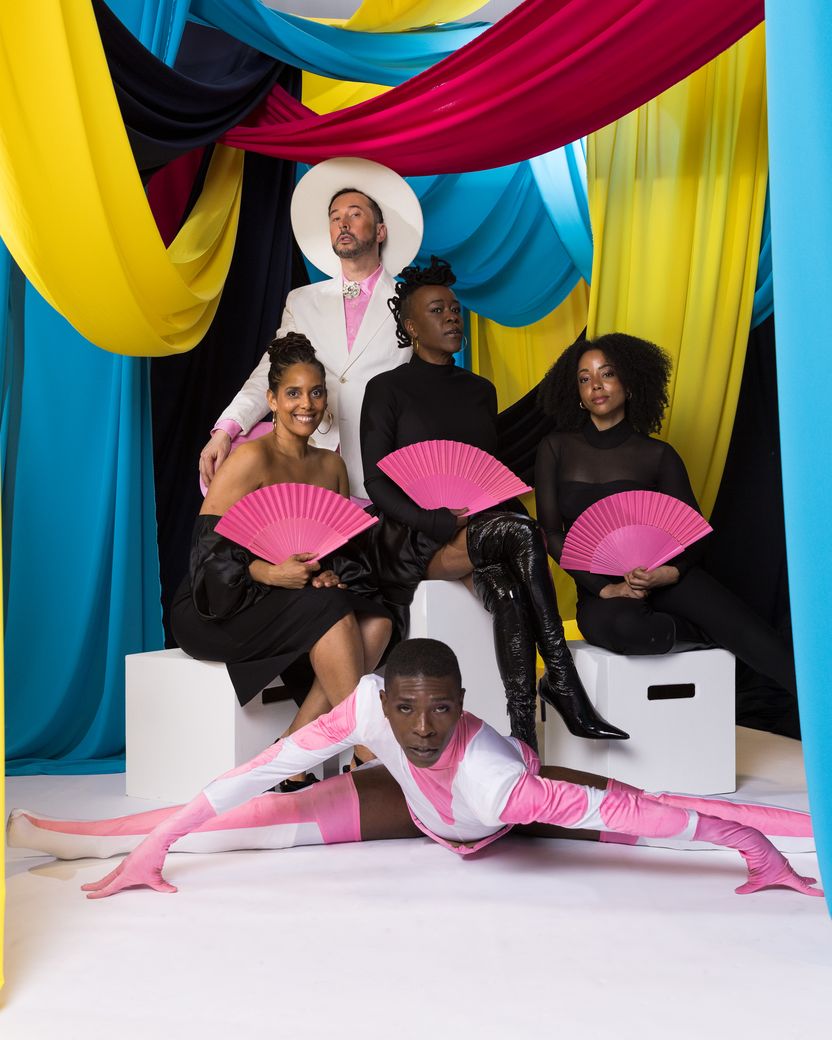 Gustaph from Belgium in the Eurovision studio 2023