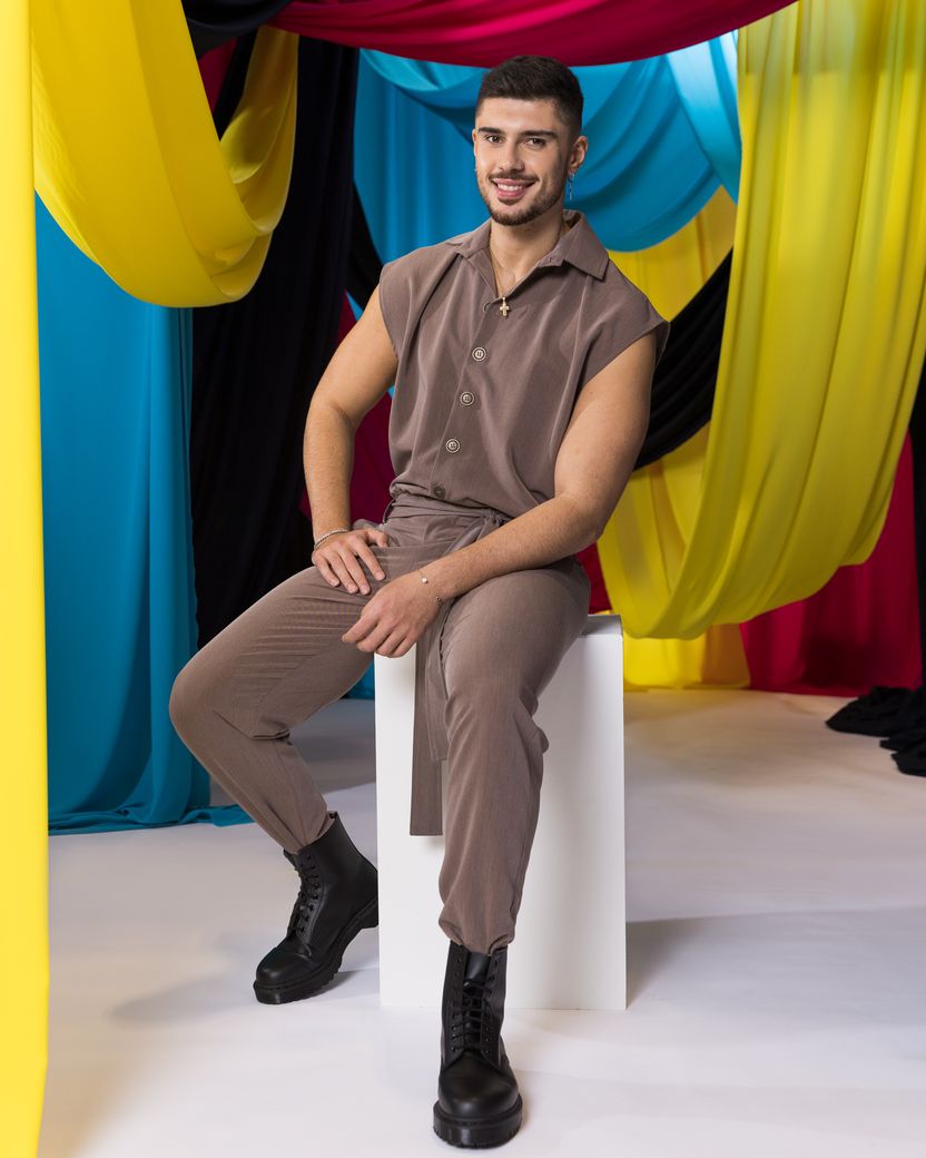 Andrew Lambrou from Cyprus in the Eurovision 2023 studio