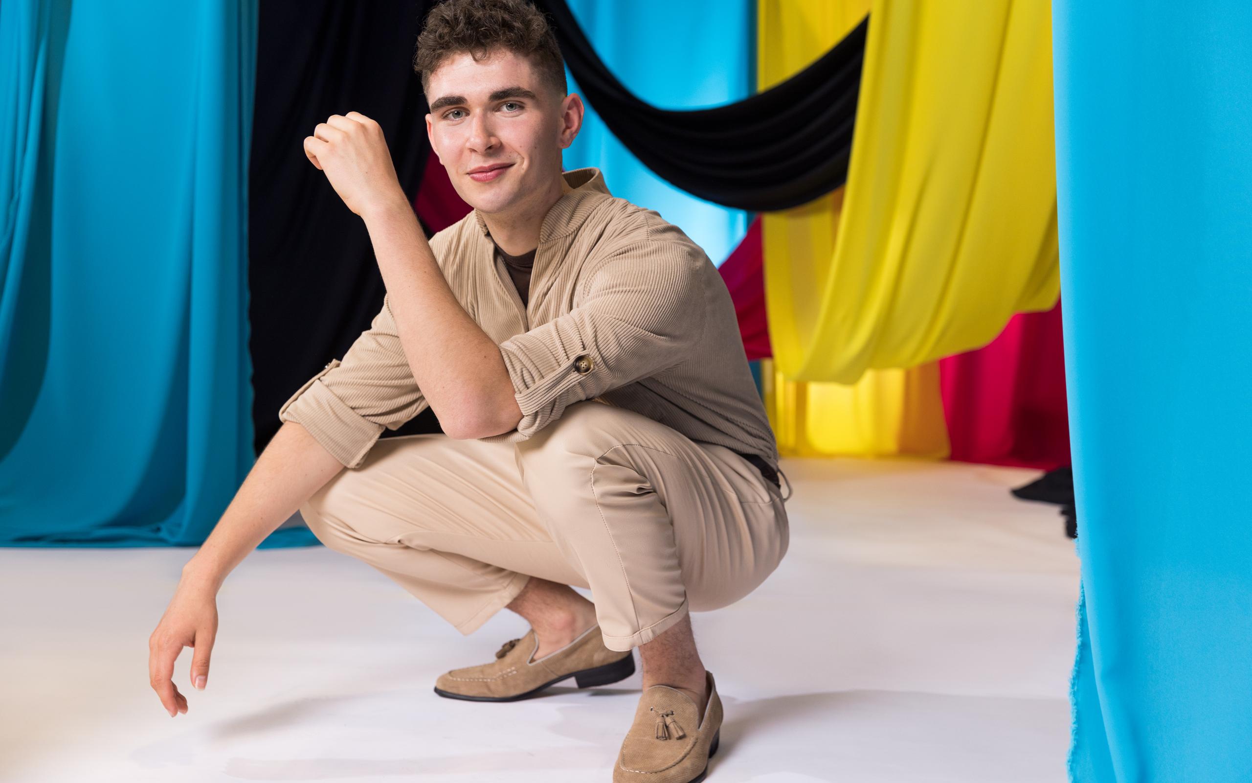 Victor Vernicos from Greece in the Eurovision 2023 studio