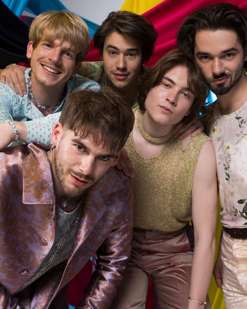 Joker Out from Slovenia in the Eurovision 2023 studio