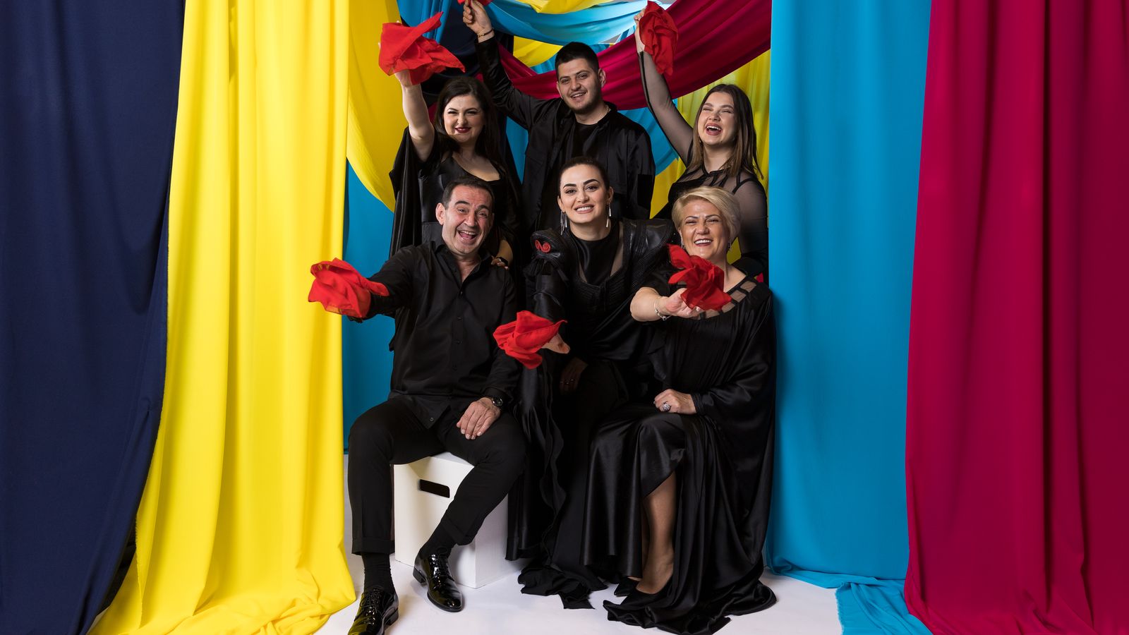Albina and the Family Kelmendi in the Eurovision Studio 2023