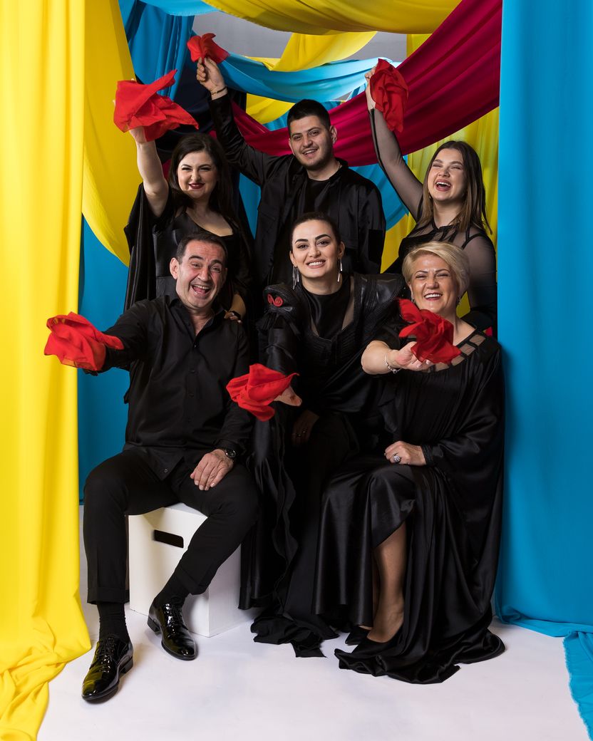 Albina and the Family Kelmendi in the Eurovision Studio 2023
