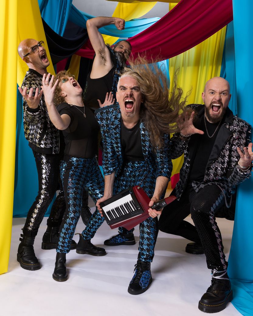 Voyager from Australia in the Eurovision 2023 studio