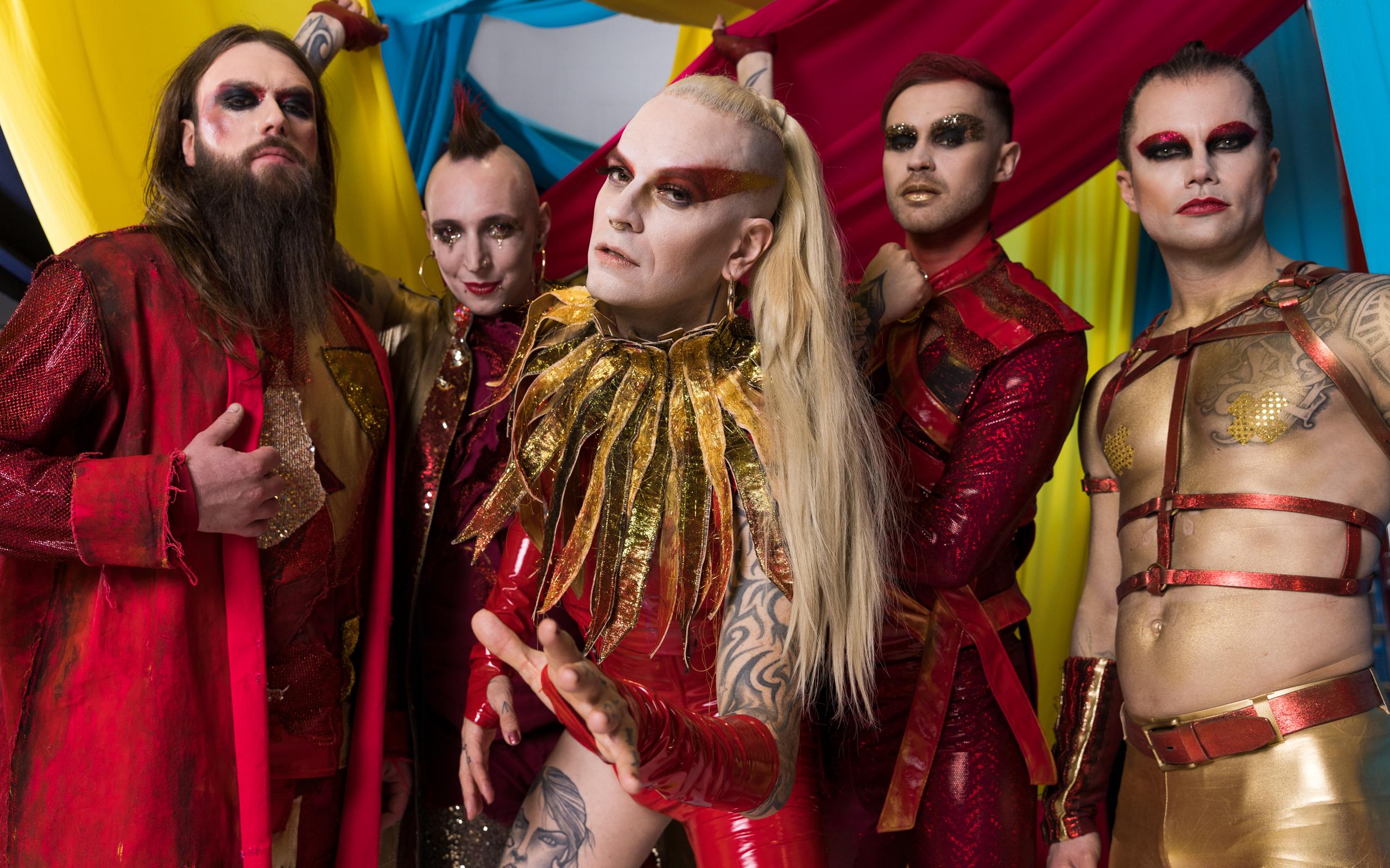 Lord of the Lost from Germany in the Eurovision 2023 studio