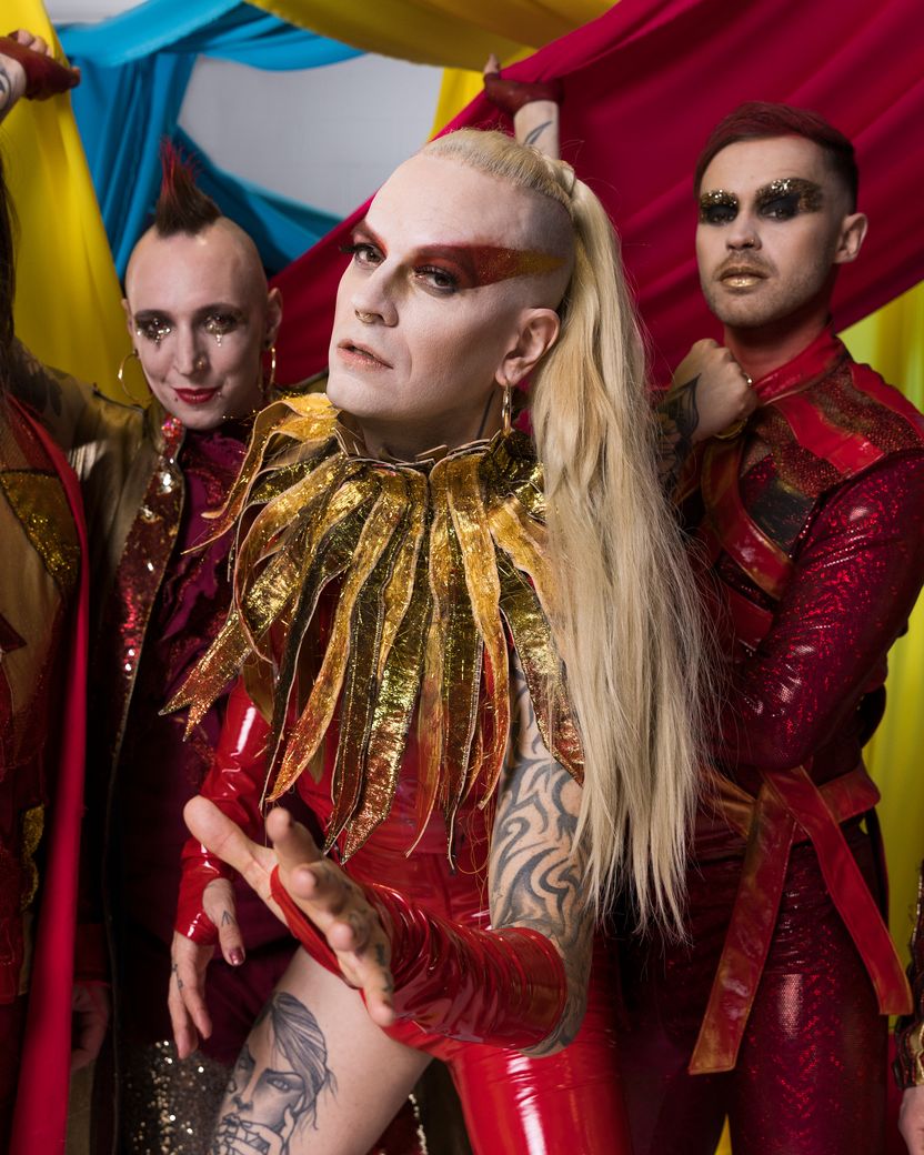 Lord of the Lost from Germany in the Eurovision 2023 studio