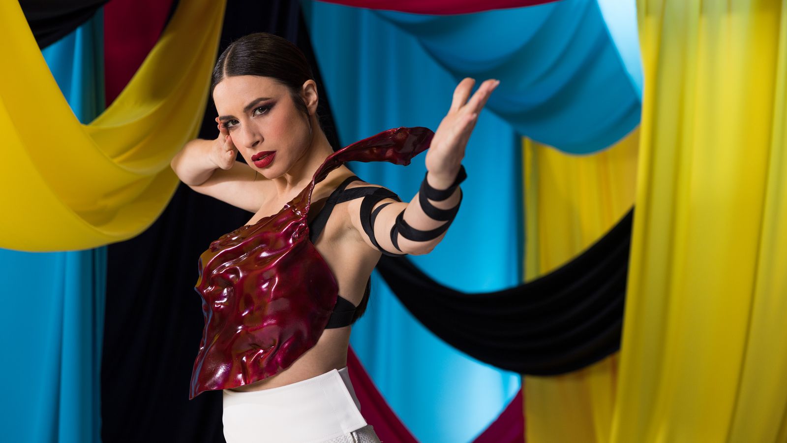 Blanca Paloma from Spain in the Eurovision 2023 studio