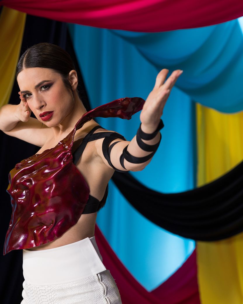 Blanca Paloma from Spain in the Eurovision 2023 studio