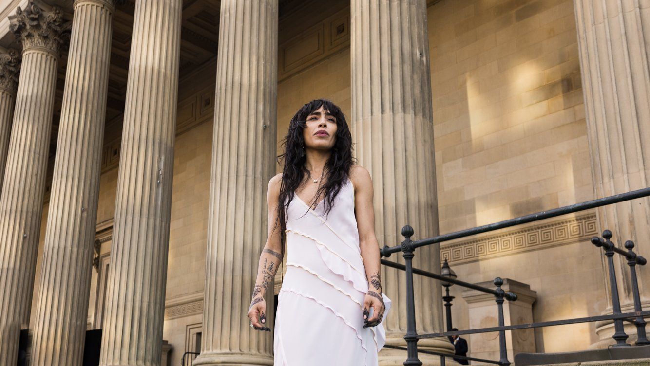 Loreen from Sweden attending the Turquoise Carpet event at St. George’s Hall, Liverpool.