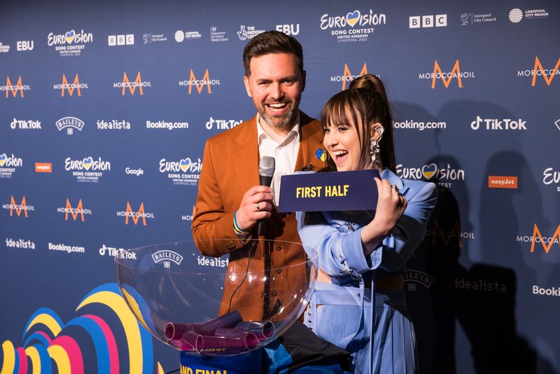 The 10 Second Semi-Final qualifiers drawing their Grand Final positions at Liverpool Arena
