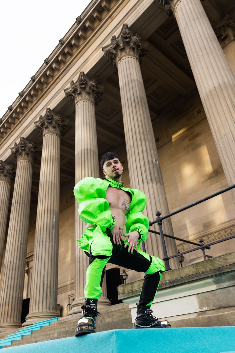 Käärijä from Finland attending the Turquoise Carpet event at St. George’s Hall, Liverpool.