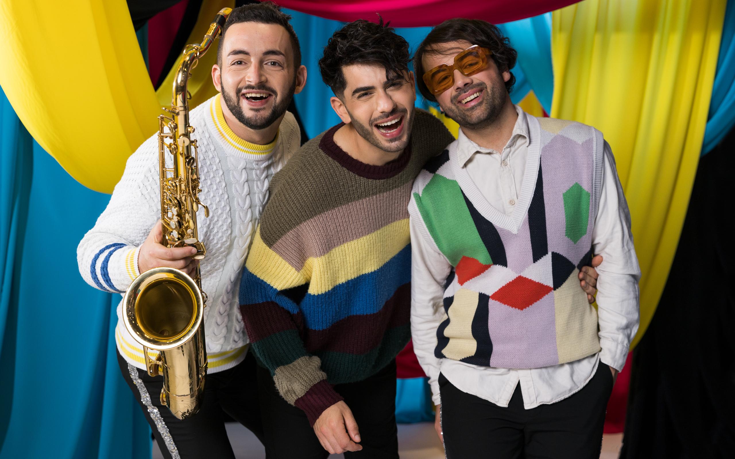 The Busker from Malta in the Eurovision 2023 studio