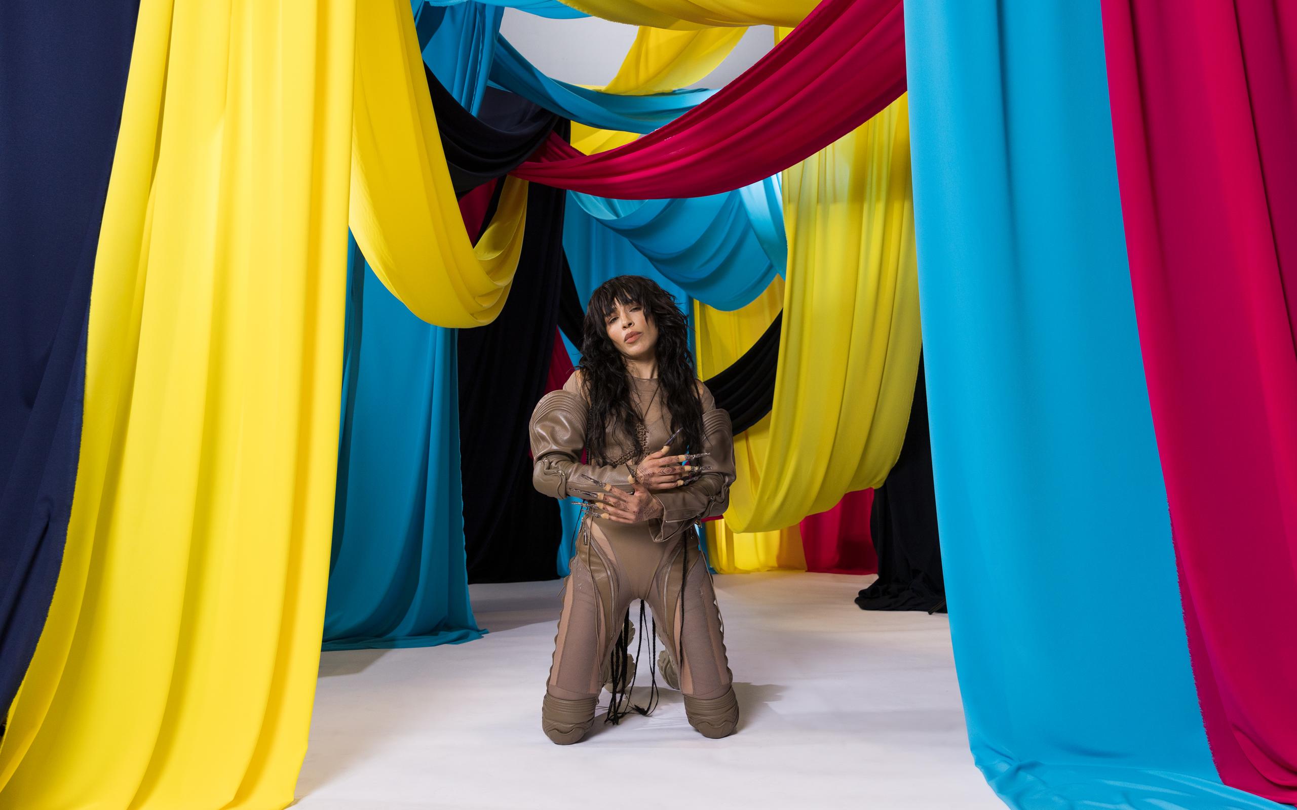 Loreen from Sweden in the Eurovision 2023 studio