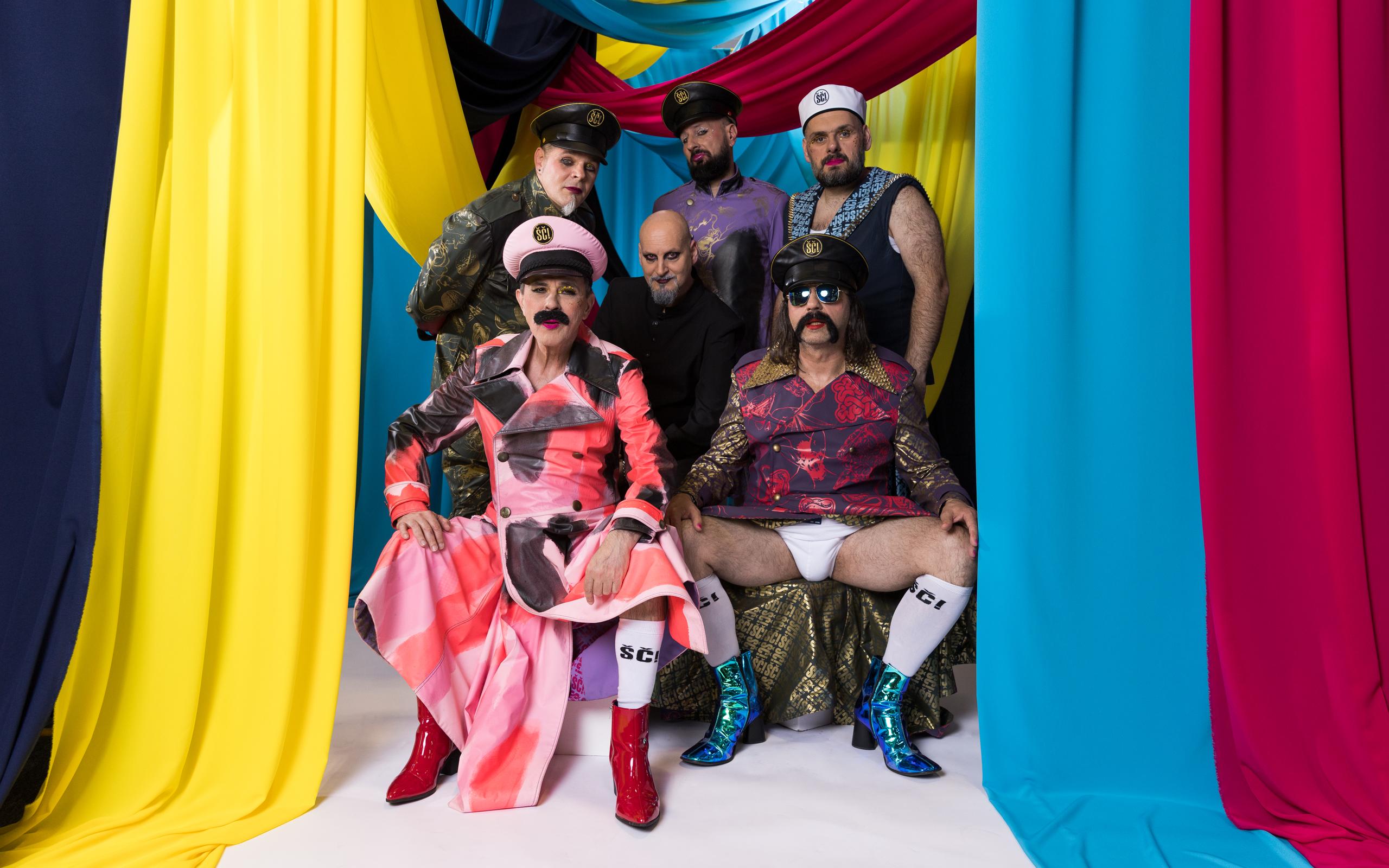 Let 3 from Croatia in the Eurovision 2023 studio