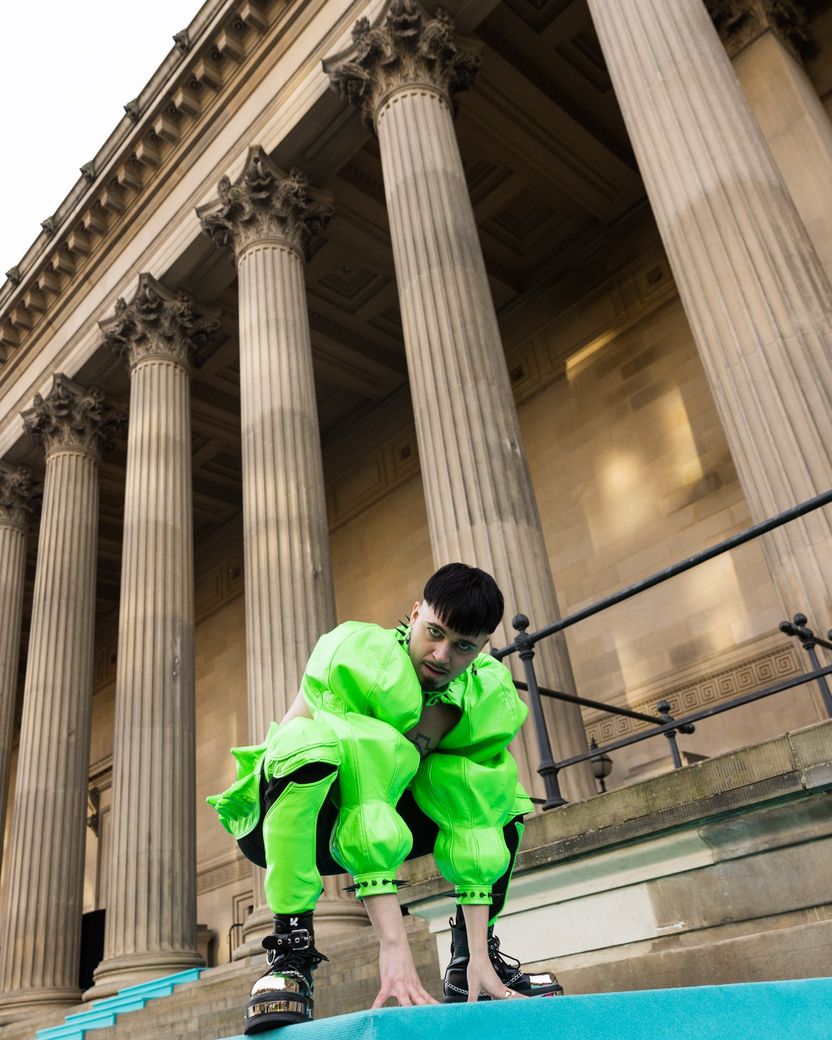 Käärijä from Finland attending the Turquoise Carpet event at St. George’s Hall, Liverpool.