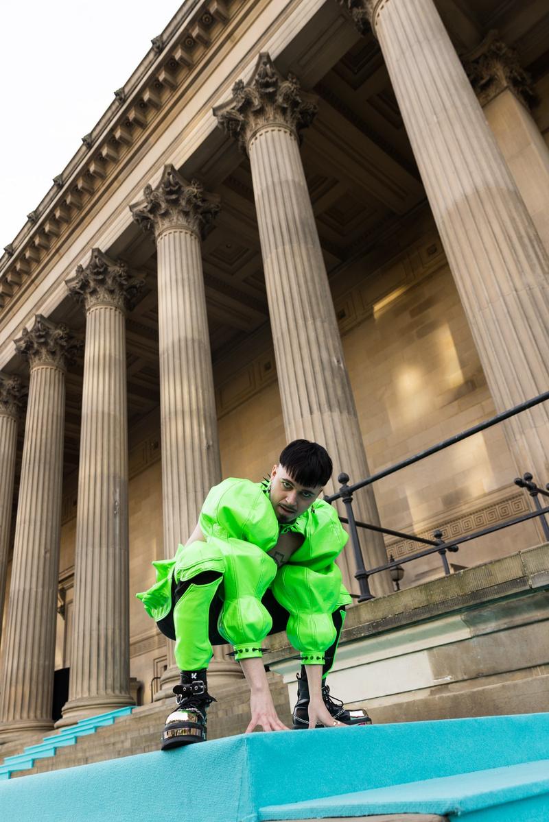Käärijä from Finland attending the Turquoise Carpet event at St. George’s Hall, Liverpool.