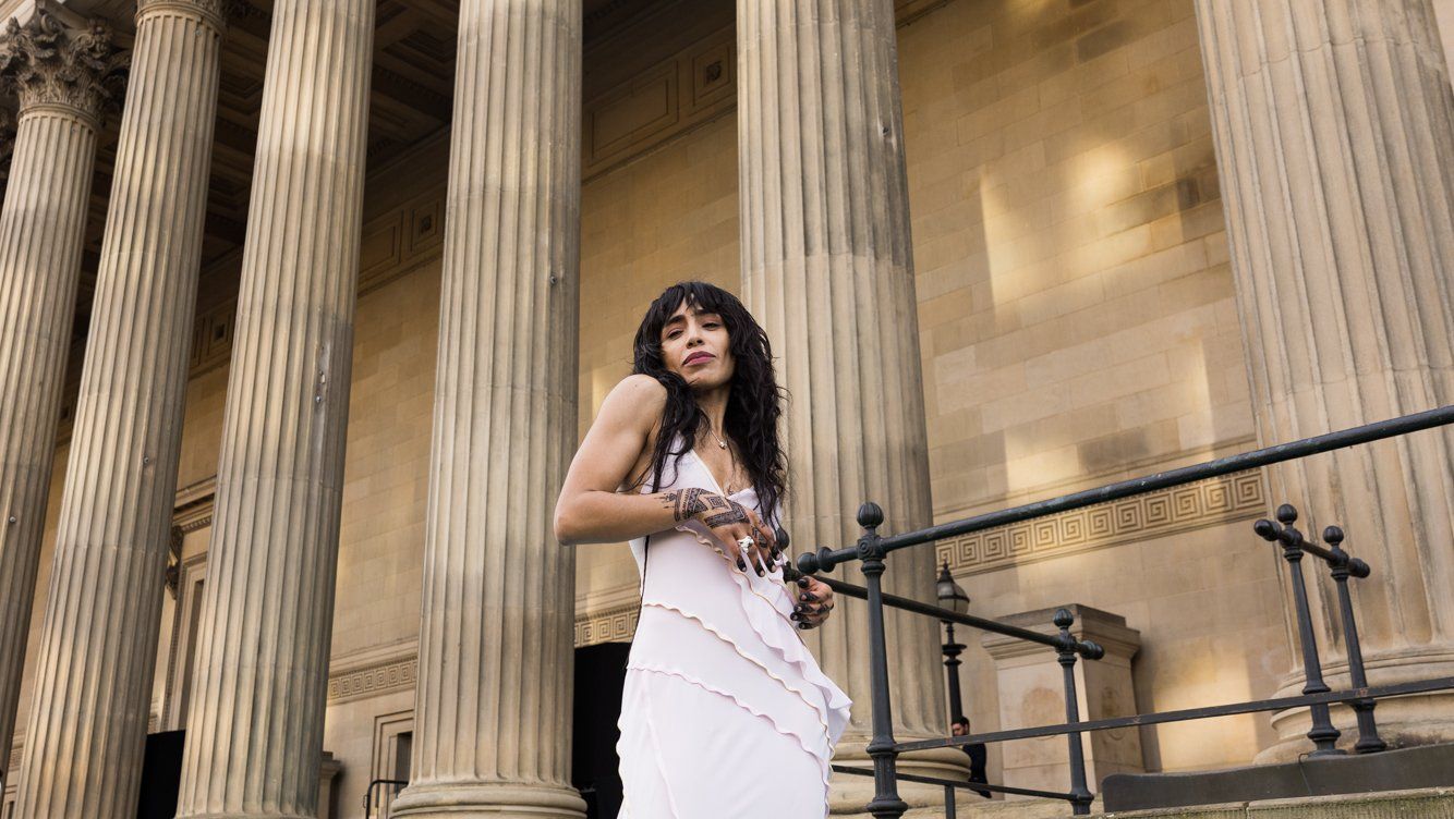 Loreen from Sweden attending the Turquoise Carpet event at St. George’s Hall, Liverpool.
