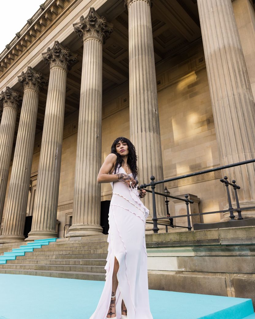 Loreen from Sweden attending the Turquoise Carpet event at St. George’s Hall, Liverpool.
