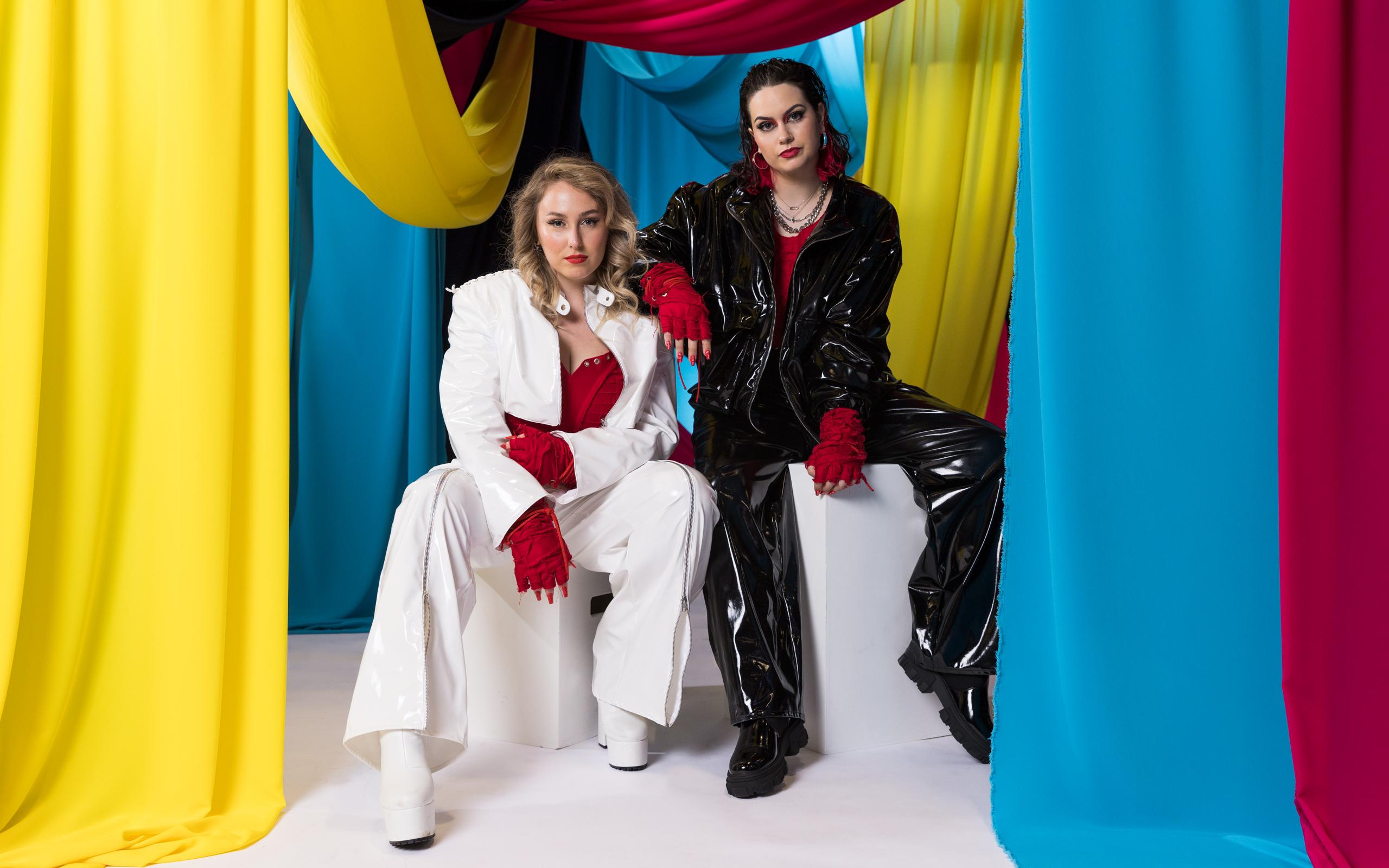 Teya & Salena from Austria in the Eurovision 2023 studio