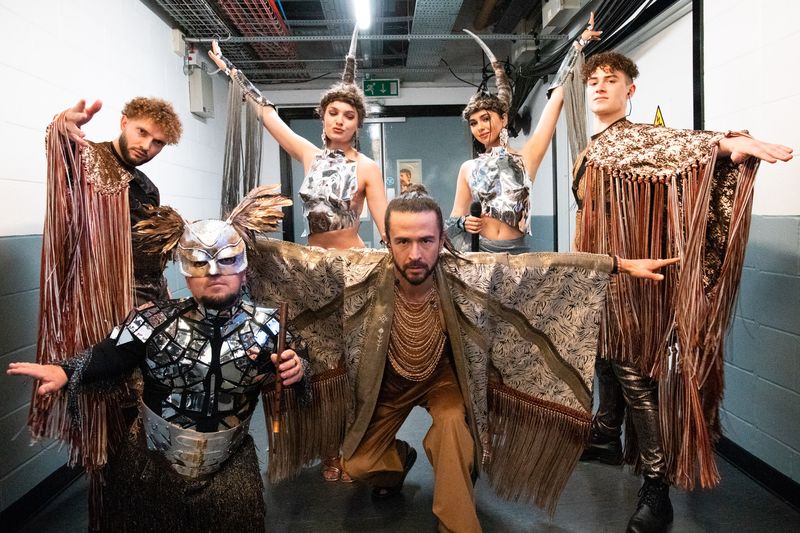 Pasha Parfeni rehearsing Soarele şi Luna for Moldova at the First Rehearsal of the First Semi-Final at Liverpool Arena
