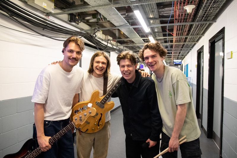 Sudden Lights rehearsing Aijā for Latvia at the First Rehearsal of the First Semi-Final at Liverpool Arena
