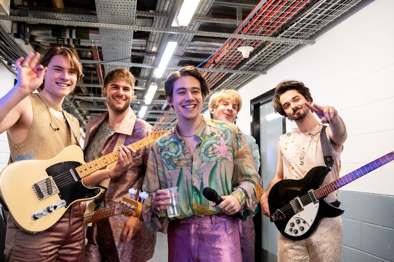 Joker Out rehearsing Carpe Diem for Slovenia at the First Rehearsal of the Second Semi-Final at Liverpool Arena
