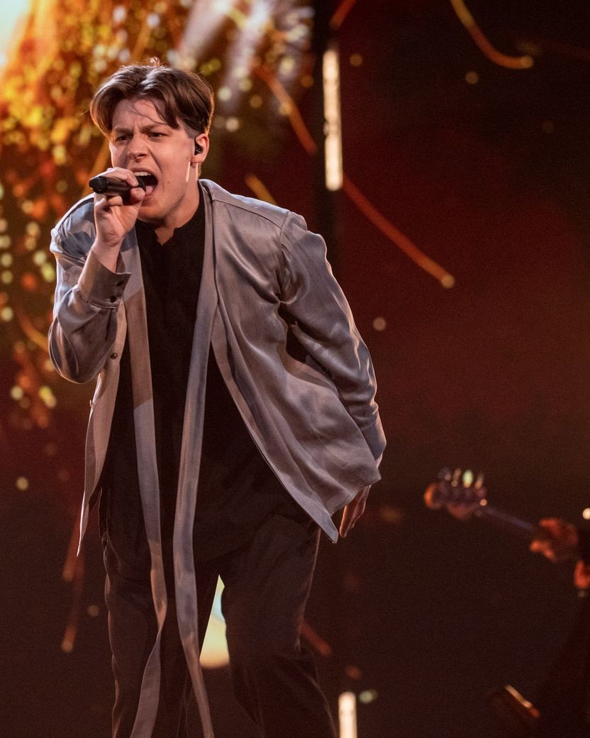 Sudden Lights rehearsing Aijā for Latvia at the Second Rehearsal of the First Semi-Final at Liverpool Arena
