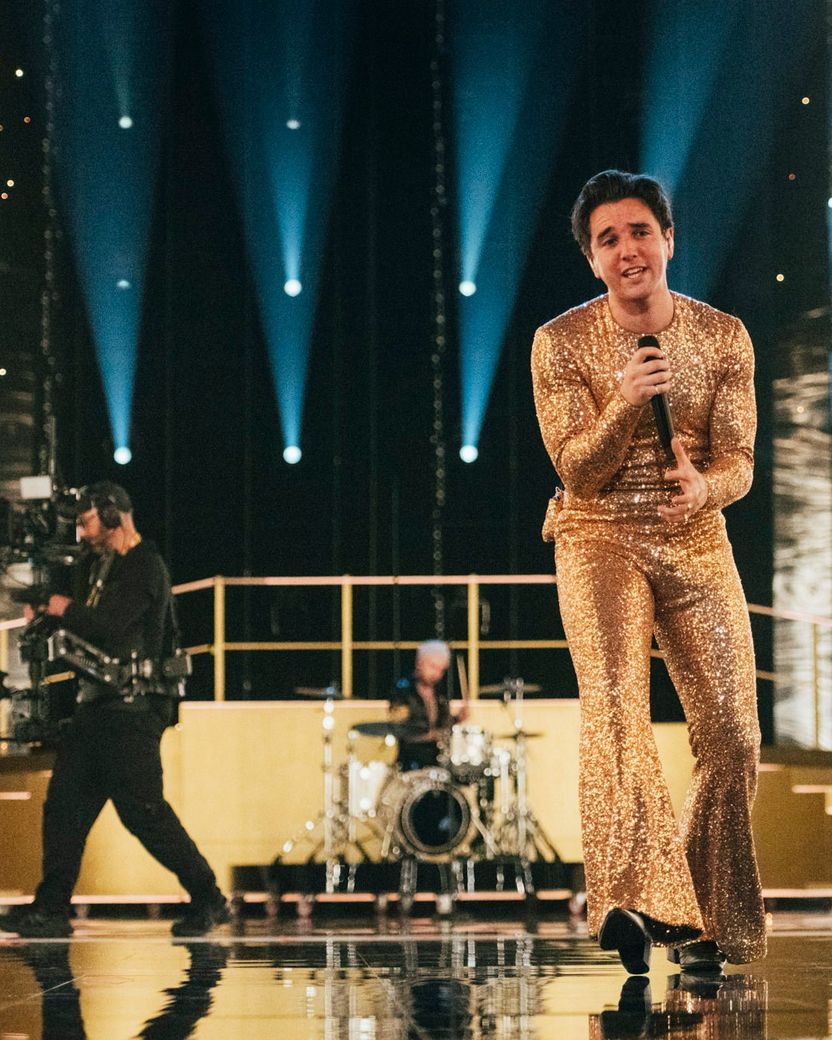 Wild Youth rehearsing We Are One for Ireland at the First Rehearsal of the First Semi-Final at Liverpool Arena