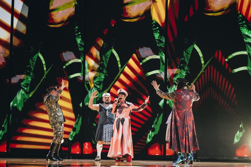 Let 3 rehearsing Mama ŠČ! for Croatia at the First Rehearsal of the First Semi-Final at Liverpool Arena