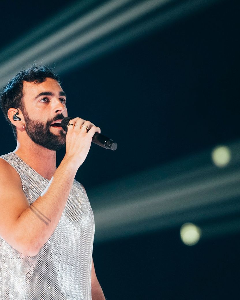 Marco Mengoni performing Due Vite for Italy at Liverpool Arena