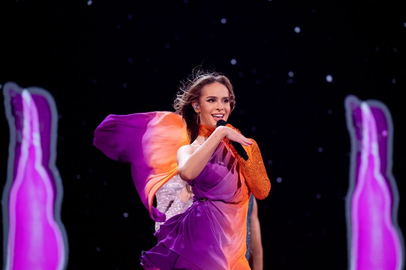 Blanka rehearsing Solo for Poland at the Second Rehearsal of the Second Semi-Final at Liverpool Arena
