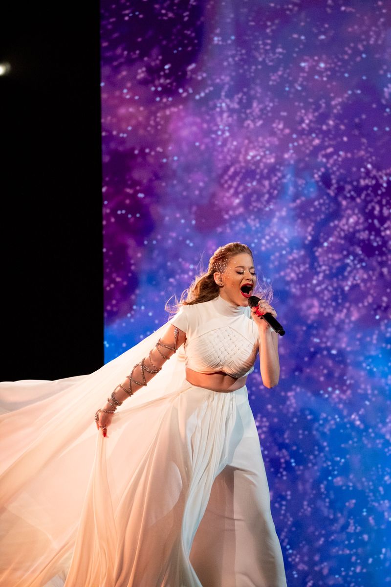 Iru rehearsing Echo for Georgia at the Second Rehearsal of the Second Semi-Final at Liverpool Arena
