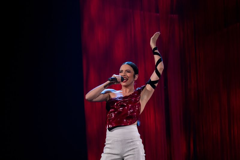 Blanca Paloma rehearsing Eaea for Spain at the Second Rehearsal of the Grand Final at Liverpool Arena
