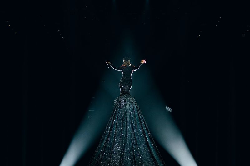 La Zarra rehearsing Évidemment for France at the Second Rehearsal of the Grand Final at Liverpool Arena