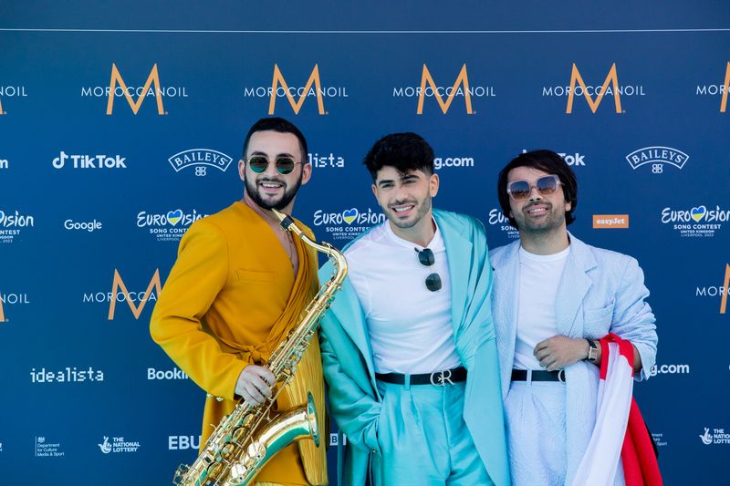 The Busker from Malta attending the Turquoise Carpet event at St. George’s Hall, Liverpool.