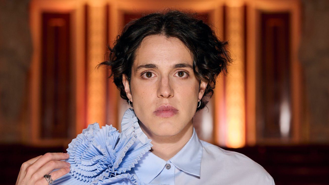 Luke Black from Serbia attending the Turquoise Carpet event at St. George’s Hall, Liverpool. 