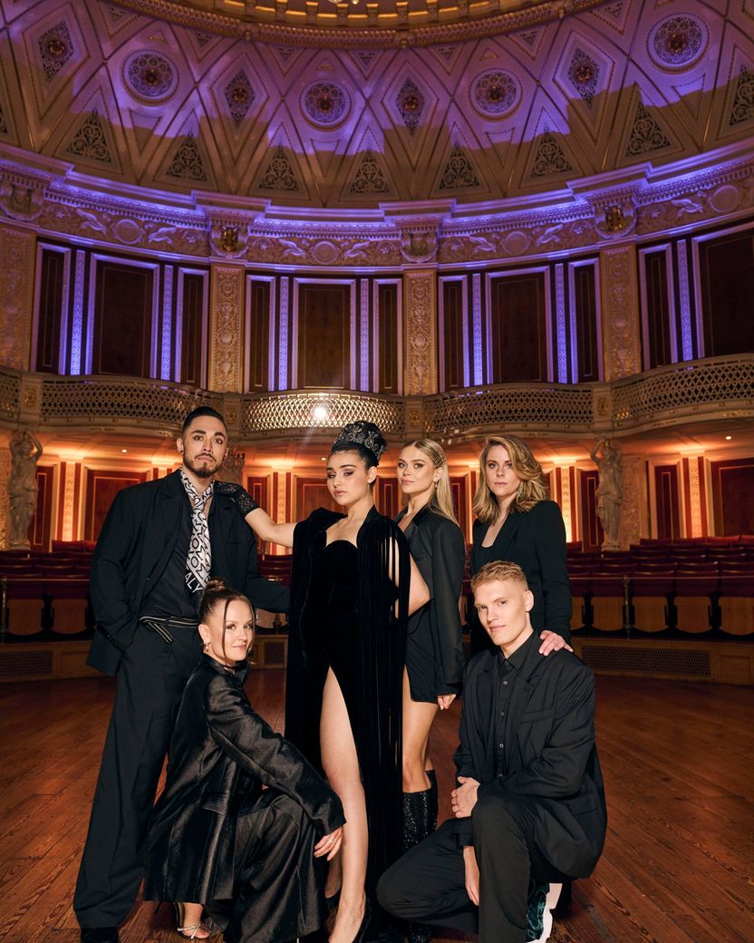 Alessandra from Norway attending the Turquoise Carpet event at St. George’s Hall, Liverpool.