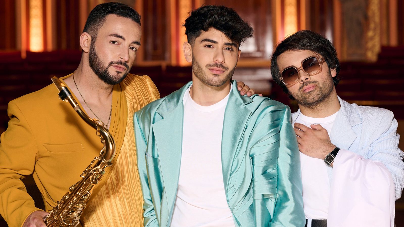 The Busker from Malta attending the Turquoise Carpet event at St. George’s Hall, Liverpool.
