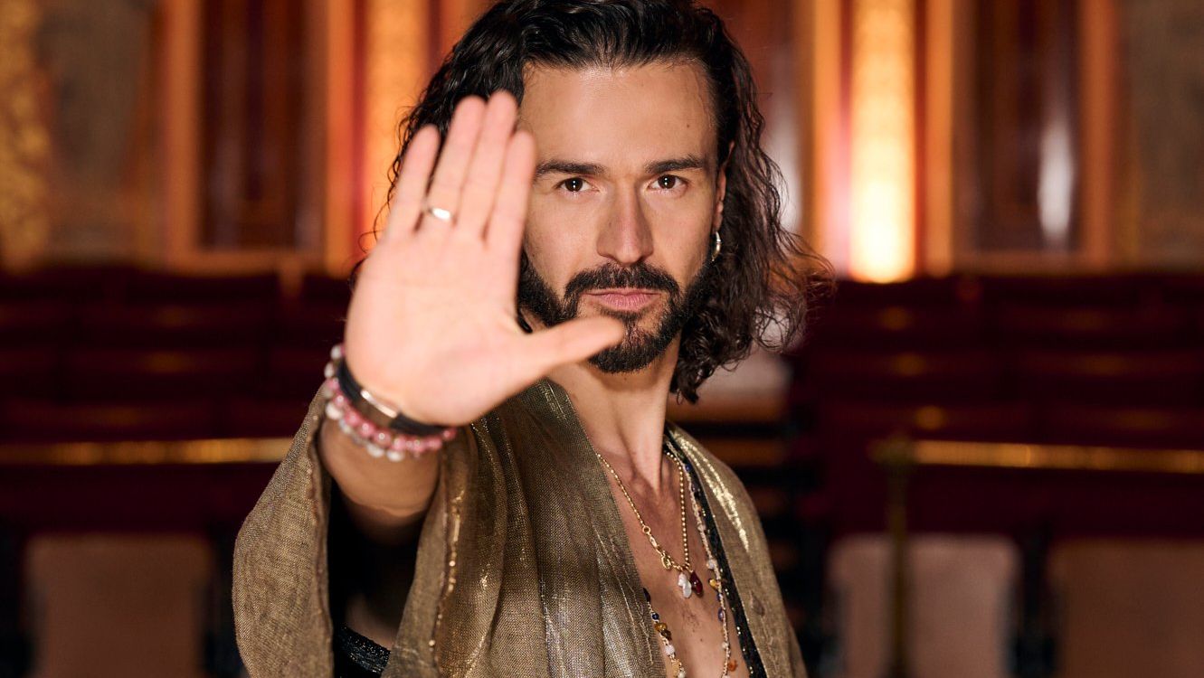 Pasha Parfeni from Moldova attending the Turquoise Carpet event at St. George’s Hall, Liverpool.