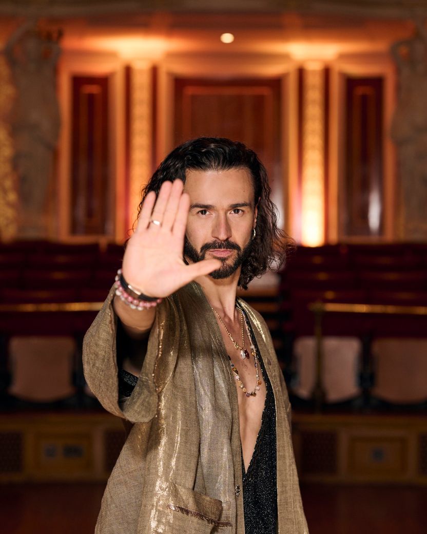 Pasha Parfeni from Moldova attending the Turquoise Carpet event at St. George’s Hall, Liverpool.