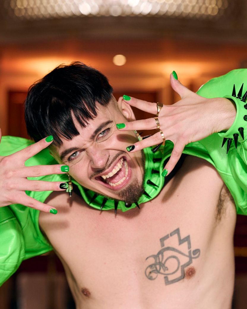 Käärijä from Finland attending the Turquoise Carpet event at St. George’s Hall, Liverpool.