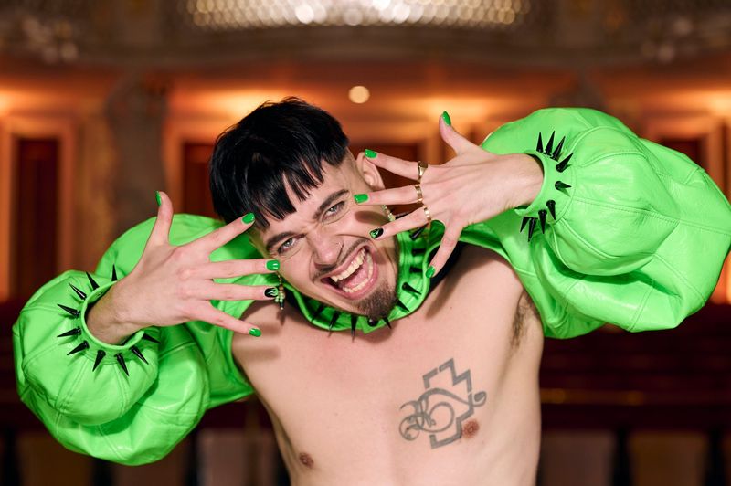 Käärijä from Finland attending the Turquoise Carpet event at St. George’s Hall, Liverpool.