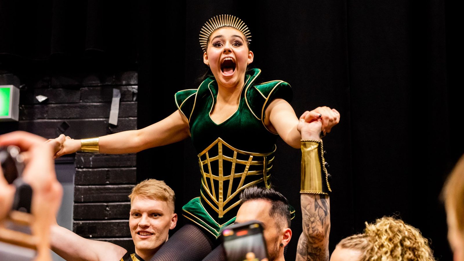 Backstage after the First Semi-Final results