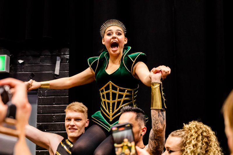 Backstage after the First Semi-Final results