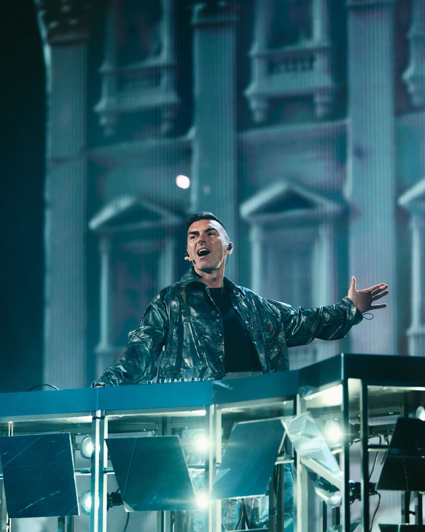 Gabry Ponte rehearsing Tutta L'Italia for San Marino at St. Jakobshalle