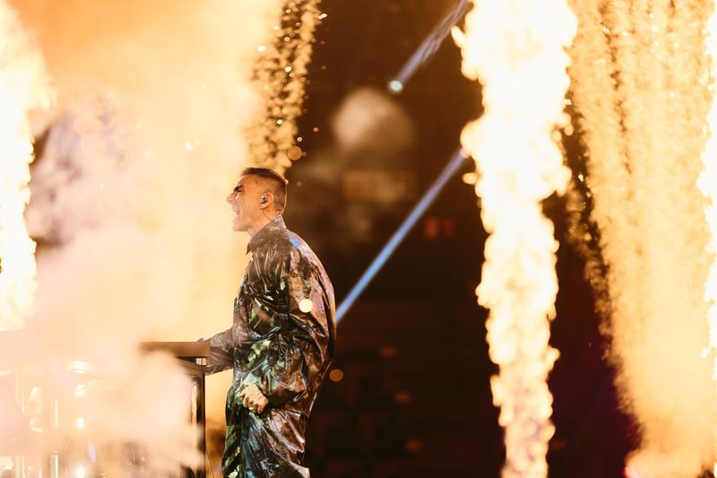 Gabry Ponte rehearsing Tutta L'Italia for San Marino at St. Jakobshalle