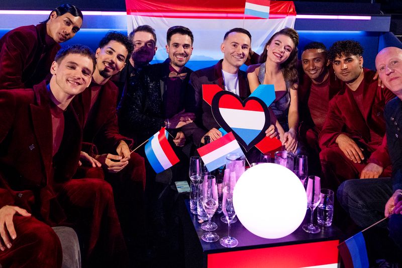 Laura Thorn representing Luxembourg in the Green Room at Basel 2025