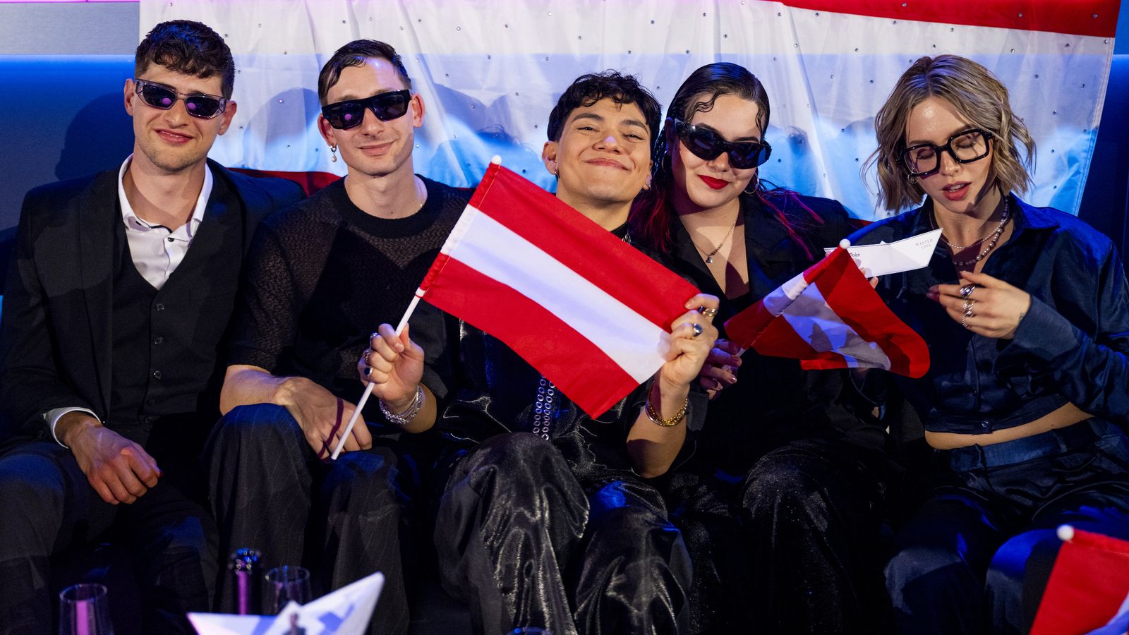 JJ in the Green Room for Austria at the 69th Eurovision Song Contest 2025 in Basel, Switzerland